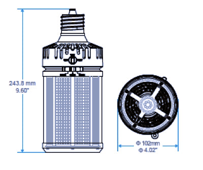 205W 31000lm 5000-3000K luz de maíz variable Ex39 base UL