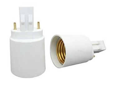 GX23 socket adapter to E26 (Medium) lamp.
